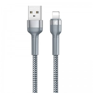 Remax kabelis USB Lightning Remax Jany Alloy, 1m, 2.4A (sudrabs)