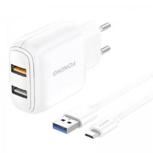 Foneng Быстрое зарядное устройство Foneng 2x USB EU36 + USB Micro кабель