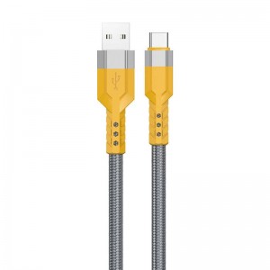 Dudao USB uz USB-C kabelis Dudao L23AC 120W 1m (pelēks)