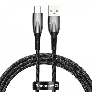 USB-кабель Baseus для USB-C Baseus Glimmer Series, 100 Вт, 1 м (черный)