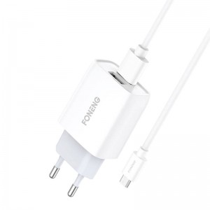 Foneng Быстрое зарядное устройство Foneng 2x USB EU30 + USB Type Micro кабель