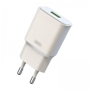 XO Сетевое зарядное устройство XO L92D, 1x USB, 18 Вт, QC 3.0 (белое)
