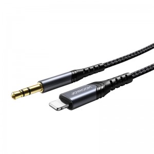 Joyroom porta audio kabelis 3.5mm Lightning 2m joyroom SY-A02 (melns)