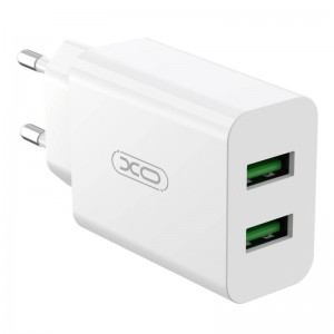XO Wall charger XO L119 2x USB-A , 18W (white)