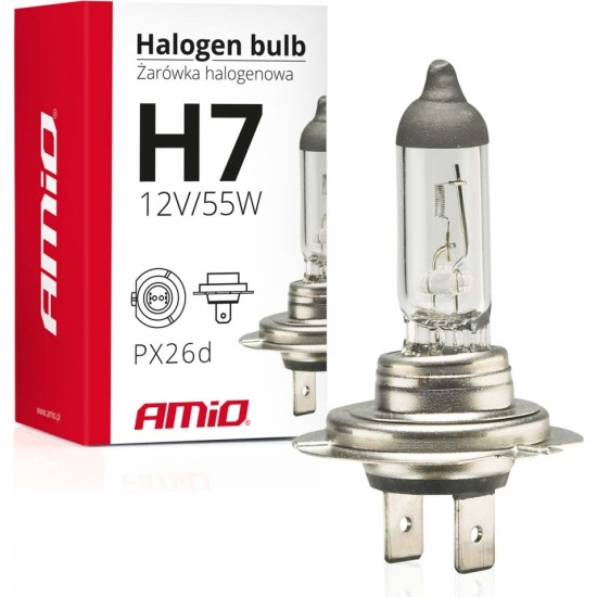 Amio halogēna spuldze H7 12V 55W UV filtrs (E4)