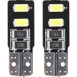 Amio LED CANBUS 4SMD 5730 T10 (W5W) Balts