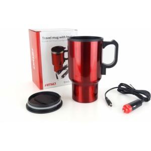 Amio DC Автомобильный чайник/кружка 450мл красный цвет 12V