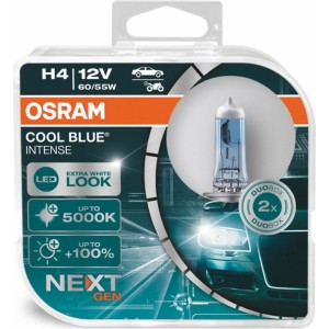 Osram halogēna spuldzes Osram H4 12V 60/55W P43t Cool Blue NEXT GEN 5000K 2 gab