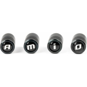 Алюминиевый черный клапан Amio AMiO колпачок 4 шт.