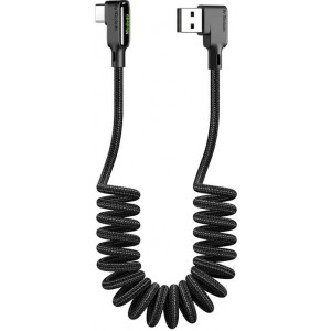 Mcdodo USB uz USB-C kabelis, Mcdodo CA-7310, leņķis, 1.8m (melns)