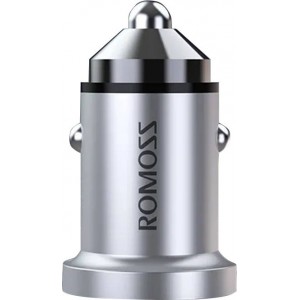 Romoss automašīnas lādētājs Romoss AU420T, USB-C + USB, PD + QC 20W (sudrabs)