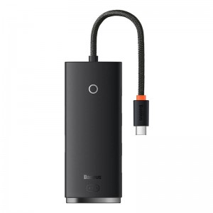Адаптер Baseus HUB 4-портовый USB-C Baseus OS-Lite 25 см (черный)