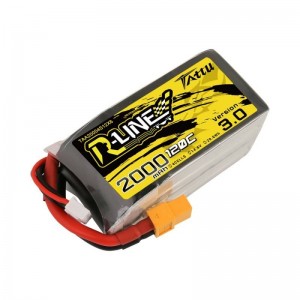 Tattu R-Line versija 3.0 2000mAh 14.8V 120C 4S1P XT60 akumulators