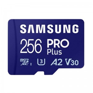 Samsung PRO Plus Atmiņas Karte micro SDXC / 256GB / U3 / A2 / V30 + Karšu Lasītājs