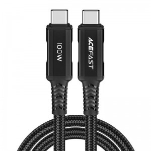 Acefast kabelis USB-C līdz USB-C Acefast C4-03, 100W, 2m (melns)