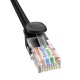 Baseus Ethernet CAT5, 0,5m tīkla kabelis (melns)