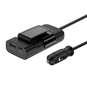 Автомобильное зарядное устройство Budi 105 Вт, USB + USB-C, PD + QC 3.0 (черный)