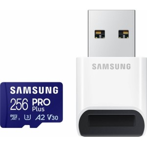 Samsung PRO Plus Atmiņas Karte micro SDXC / 256GB / U3 / A2 / V30 + Karšu Lasītājs