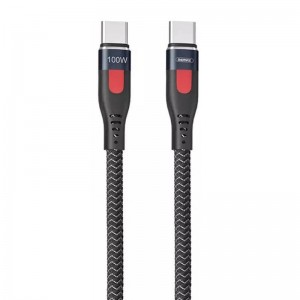 Remax kabelis USB-C do USB-C Remax Lesu Pro, 1m, 100W (melns)