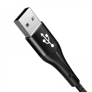 Mcdodo USB uz USB-C Mcdodo Magnificence CA-7960 LED kabelis, 1m (melns)