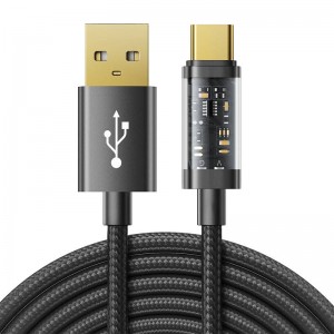 Joyroom datu kabelis uz USB-A / Type-C / 3A / 2m Joyroom S-UC027A12 (melns)