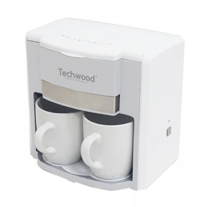 Techwood 2 tasīšu pārlejamais kafijas automāts Techwood (balts)