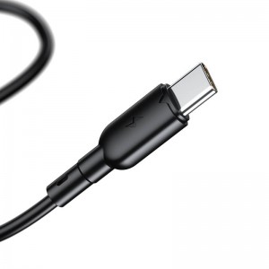 Vipfan USB uz USB-C kabelis Vipfan Krāsains X11, 3A, 1m (melns)