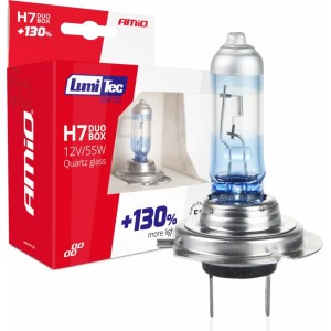 Амио галогенные лампы H7 12V 55W LumiTec LIMITED +130% DUO