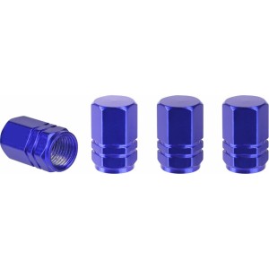 Amio Aluminium valve cap blue 4 pcs
