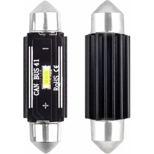 Amio LED CANBUS 1860 1SMD UltraBright Festoon C5W C10W C3W 41mm Balts 12V/24V