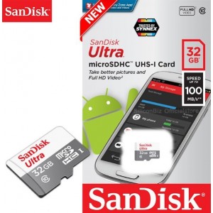 Sandisk 32GB microSDHC Ultra 10 UHS-I Карта памяти
