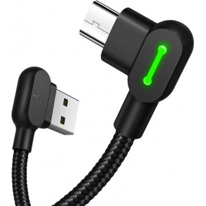 Mcdodo USB uz mikro USB kabeli Mcdodo CA-5280 LED, 1.2m (melns)