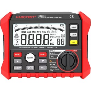 Habotest HT2302 digitālais zemes pretestības testeris