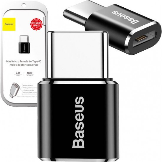 Адаптер Baseus Micro USB на USB Type-C - черный