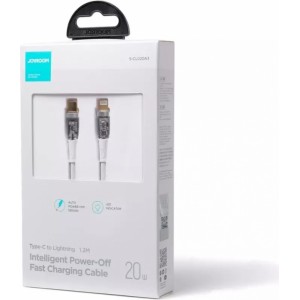 Joyroom fast charging cable with smart switch USB-C - Lightning 20W 1.2m white (S-CL020A3)