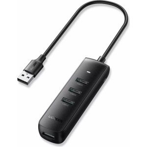 Ugreen HUB 4w1 UGREEN USB - 4x USB Typ A 3.0 PD DC 12V 0.25m czarny (CM416 10915)