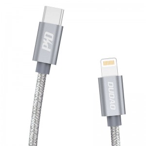 Dudao USB-C līdz Lightning kabelis Dudao L5Pro PD 45W, 1m (pelēks)