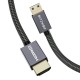 Blitzwolf HDMI uz HDMI kabelis, Blitzwolf BW-HDC4, 4K, 1.2m (melns)