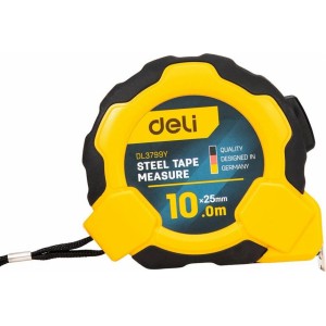 Deli Tools Steel Measuring Tape 10m/25mm Deli Tools EDL3799Y (yellow)