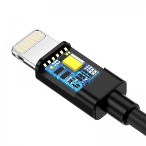 Choetech USB to Lightning kabelis Choetech IP0026, MFi,1.2m (melns)