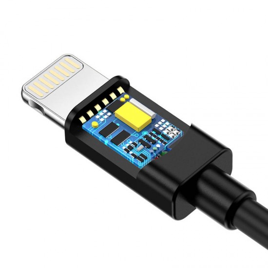 Choetech USB to Lightning kabelis Choetech IP0026, MFi,1.2m (melns)