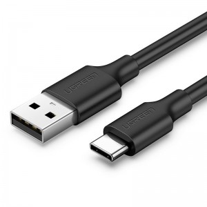 Datu, uzlādes kabelis USB uz USB-C, 2A, 2m, niķelēts, Ugreen US287, 