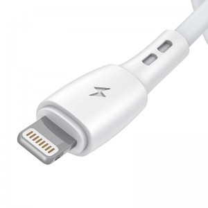 Vipfan USB to Lightning kabelis Vipfan Racing X05, 3A, 1m (baltā krāsā)