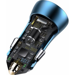 Baseus Golden Contactor Pro Aвто Зарядка + Провод Lightning 1m