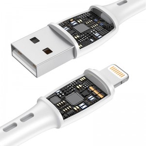 Vipfan USB to Lightning kabelis Vipfan Racing X05, 3A, 1m (baltā krāsā)