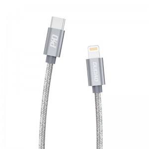 Dudao USB-C līdz Lightning kabelis Dudao L5Pro PD 45W, 1m (pelēks)