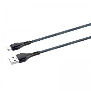 Ldnio LS521 1m USB - mikro USB kabelis (pelēkzils)