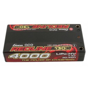 Gens Ace Lipo Battery Gens Ace Redline Series 4000mAh 7.6V 130C 2S1P HardCase HV