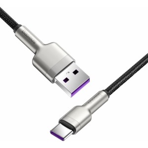 Baseus USB kabelis USB-C Baseus Cafule, 66W, 0.25m (melns)