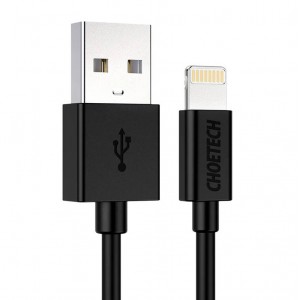 Choetech USB to Lightning kabelis Choetech IP0026, MFi,1.2m (melns)